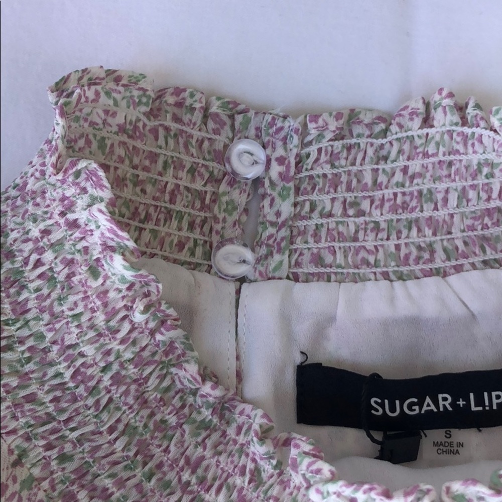 SugarLips Floral Mock Blouse - Picture 4 of 5